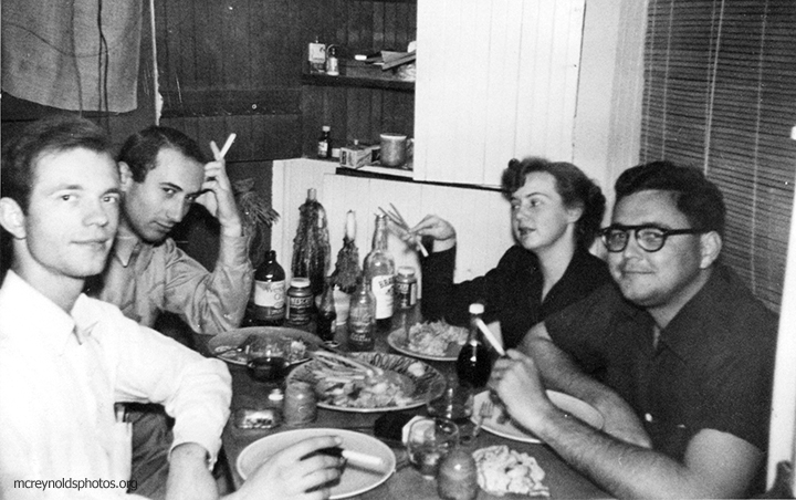 David, Harvey Berman, Maggie Phair, and Vern Davidson, 1950s.