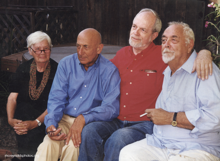  Reunion of old friends, April 1995: Maggie Phair, Harvey Berman, David, Vern Davidson. 