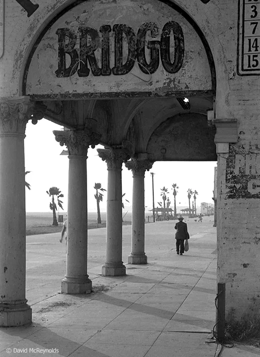 Bridgo, "skill bingo" parlor. Ocean Front Walk, Venice, August 1954.