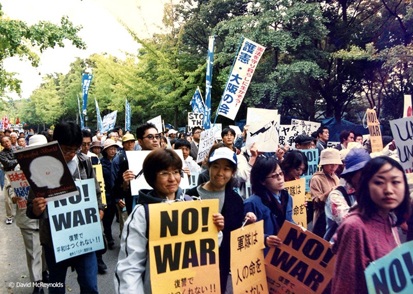  Many signs and slogans repeated those used in the U.S 