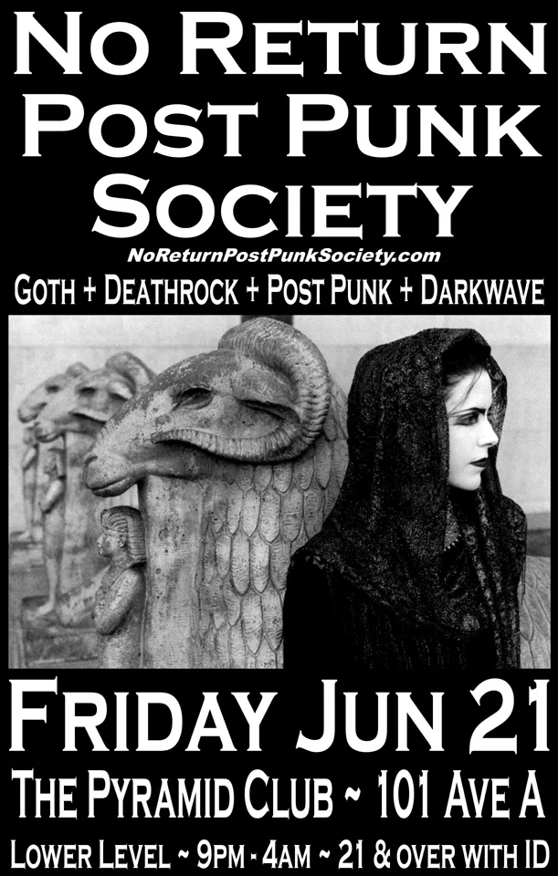 No Return's June Post-Punk Goth Dance Party