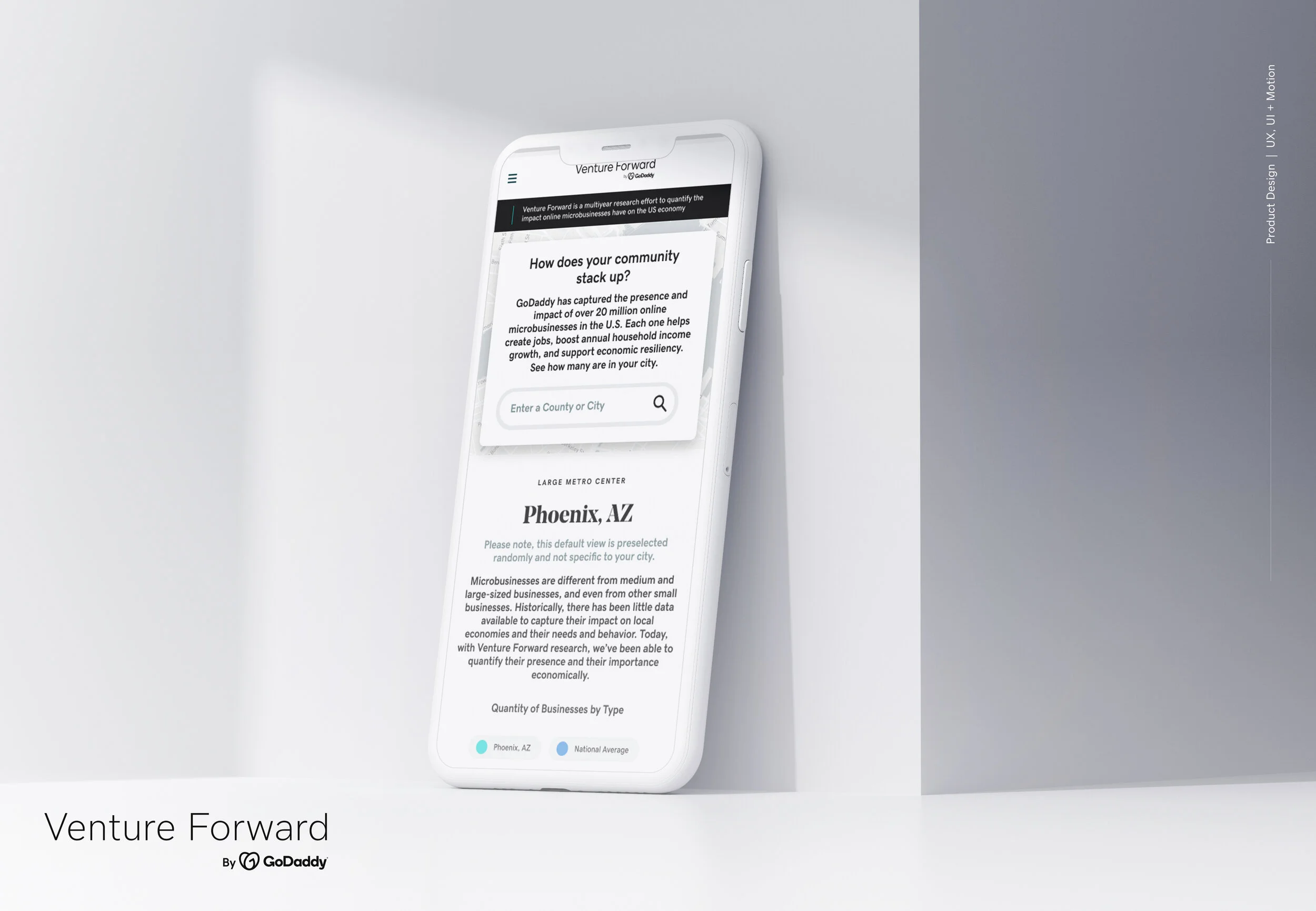 Shipped June 2021 I had the incredible opportunity and pleasure of designing end-to-end on the Venture Forward City Portal project - kicking off with research, conducting user interviews, creating personas and wireframes - through to building the d