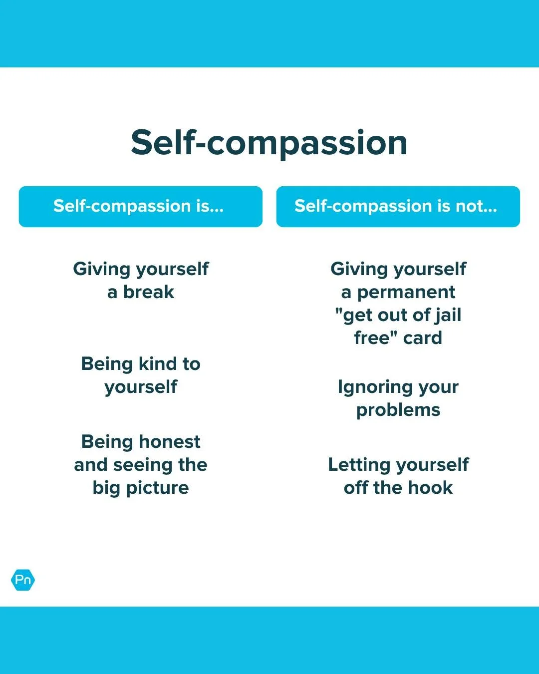 Friendly reminder&hellip; 😇

➰The cycle of negative self-talk, stress eating, and feeling bad about yourself can become a never-ending loop. 

💙 Self-compassion can help interrupt that cycle.

DM me for strategies to help you start making positive 