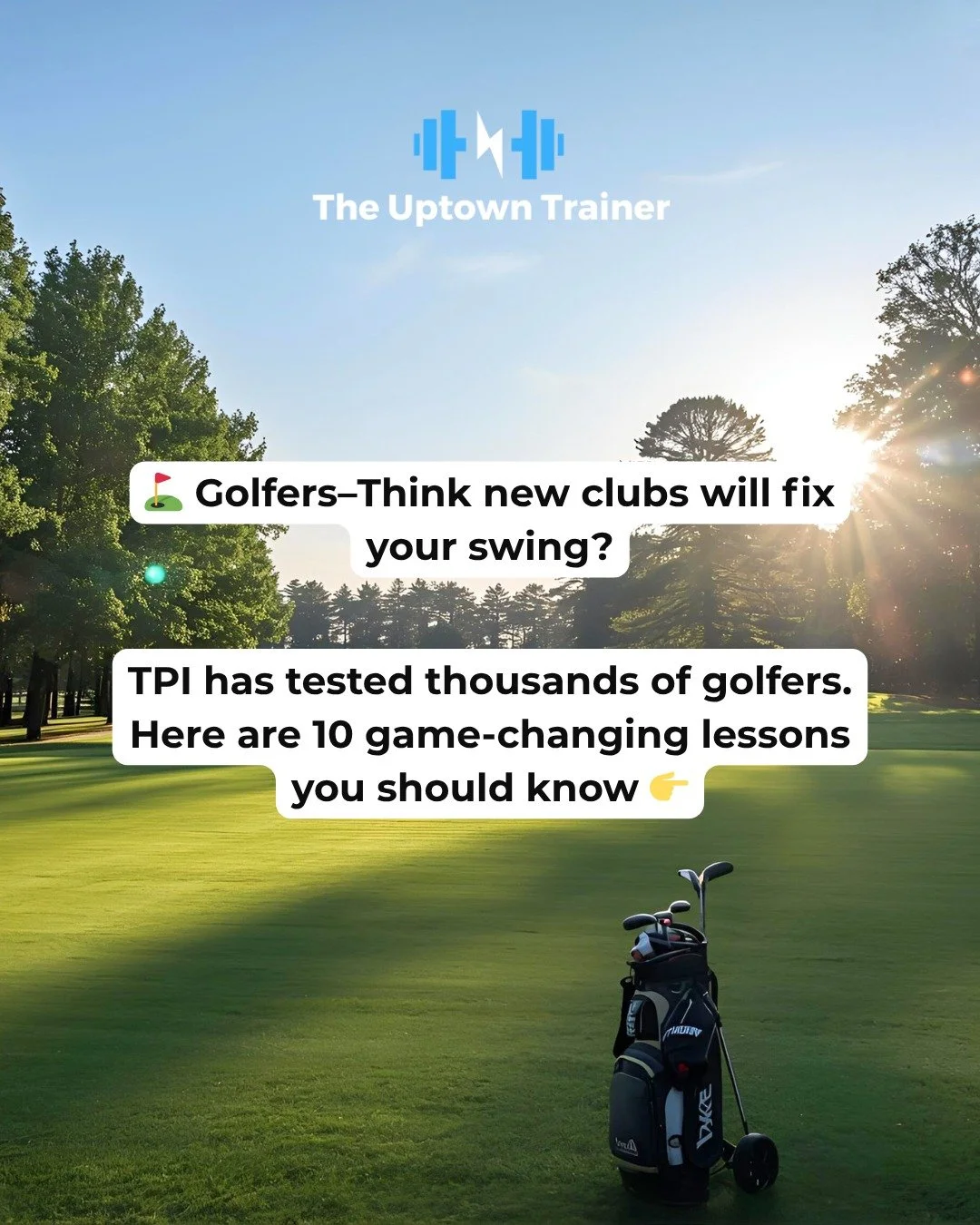 Most golfers think a new driver will fix their game. The truth? It’s your body that drives your swing. ๐ฅ
TPI has tested thousands of golfers and found that the biggest performance gains come from improving how your body moves — not from