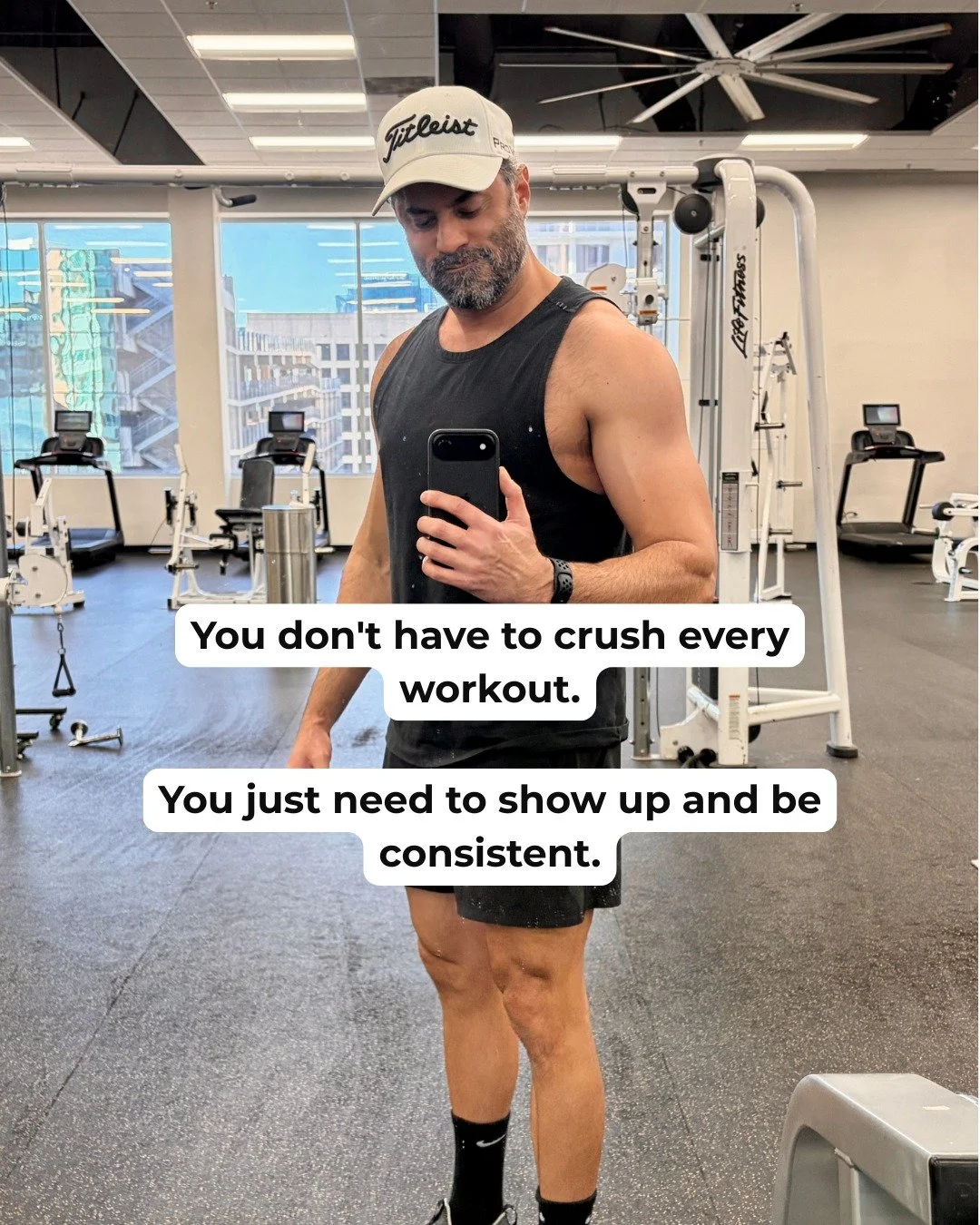 You don't need to crush every workout.

You just need to keep showing up.

Consistency beats motivation.
Consistency beats perfection.
Consistency builds results.

Focus on the next workout, not the perfect workout.

#ConsistencyOverPerfection #Fitne