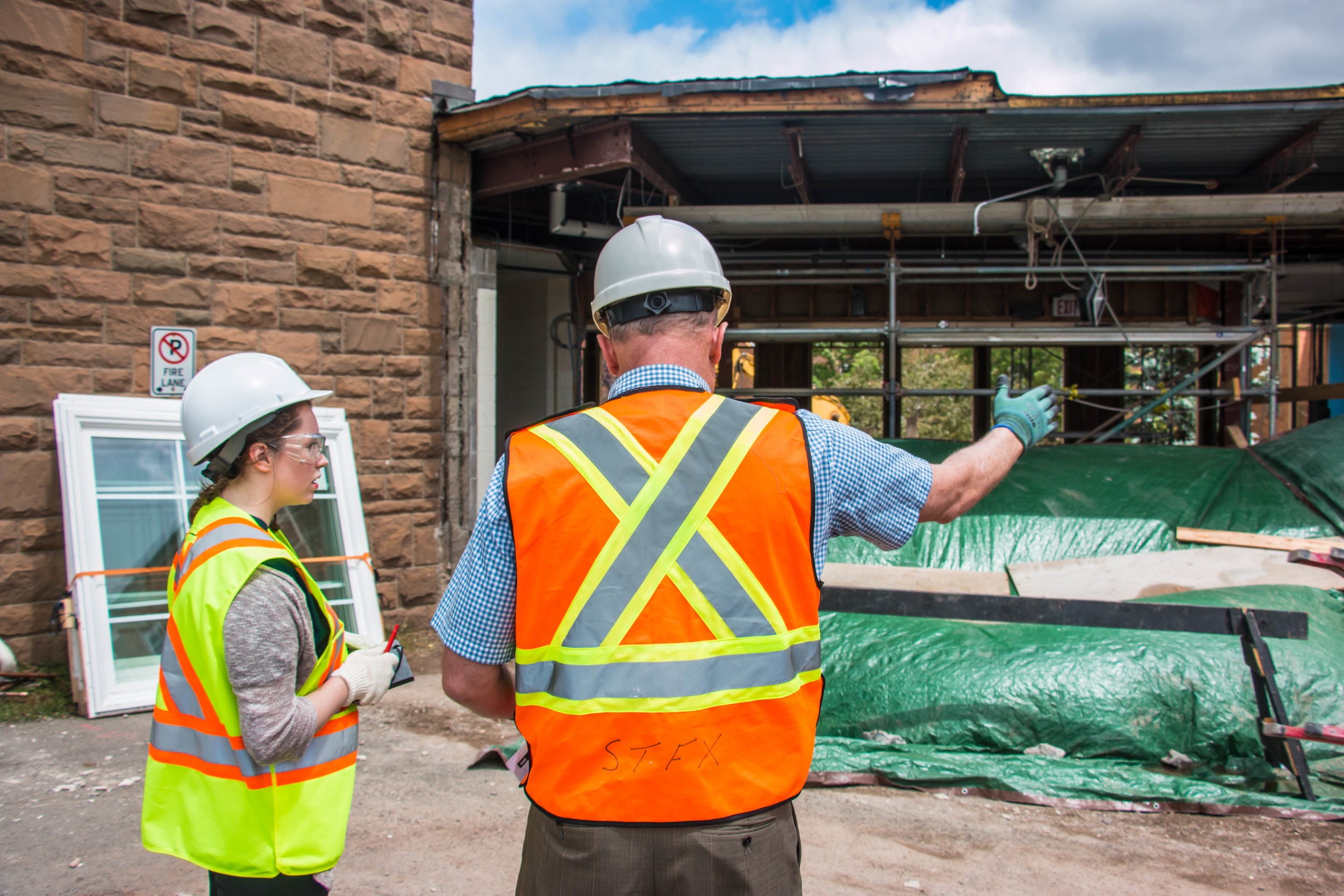 StFX Director of Facilities Management discusses the renovation of the main entrance of the MSB Complex with Xaverian Editor In Chief Emily Keenan. 