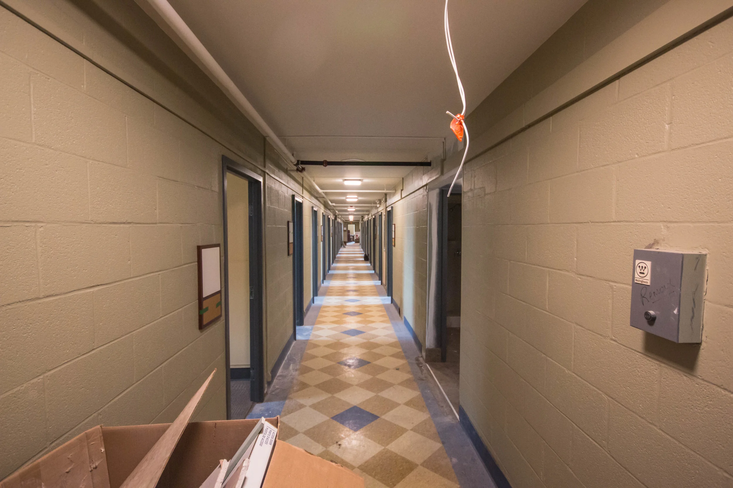  The top floor hallway of the MSB Residence.&nbsp; 