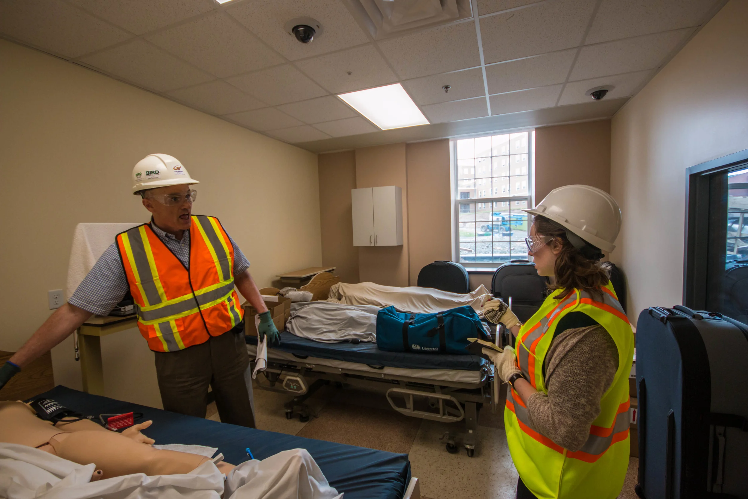  StFX Director of Facilities Management discusses the renovation of the &nbsp;MSB Complex with Xaverian Editor In Chief Emily Keenan.&nbsp;  Depicted is one of the new high functioning medical dummy rooms, with 3 simulation dummies and observation ca
