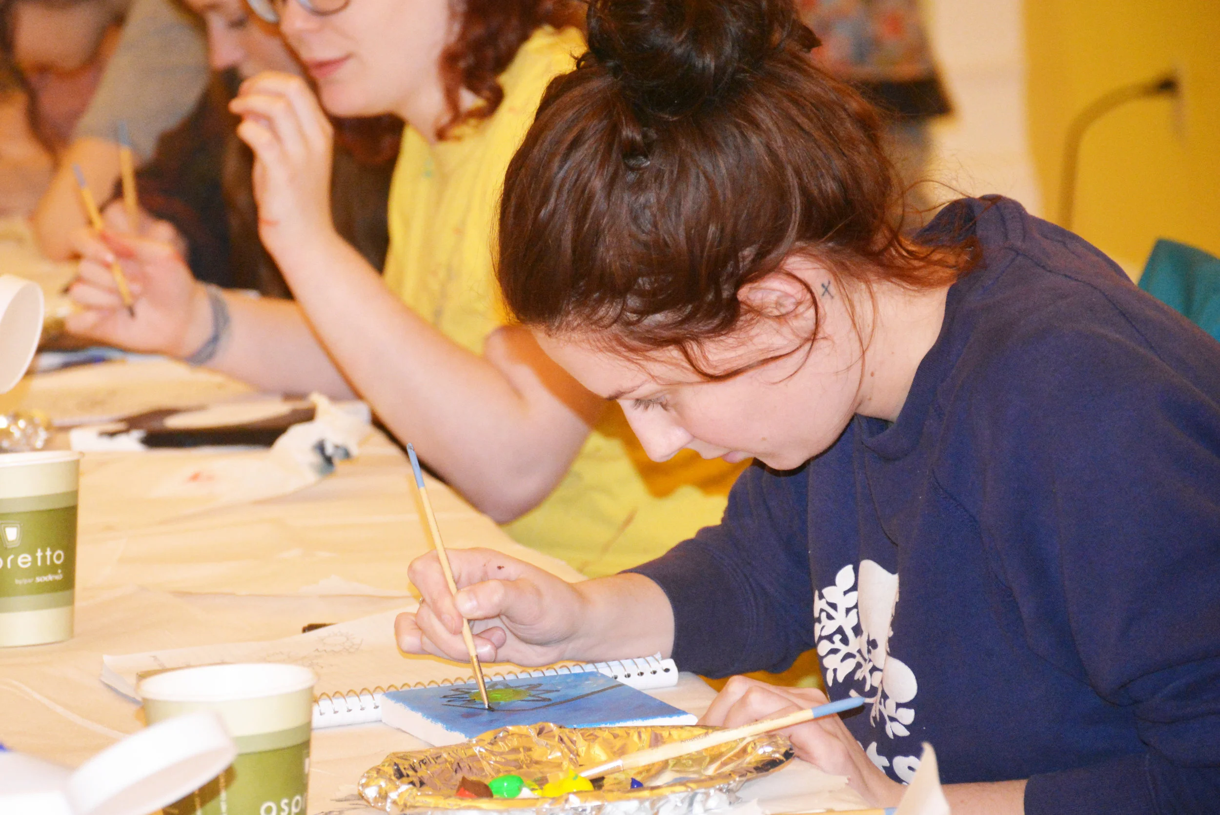  Anthropology students join Alan Syliboy, Coady Chair for Social Justice, for an evening of 'Painting Reconciliation'. The students' art work will be on display outside of the Aboriginal Student Lounge on 3rd floor Bloomfield. 