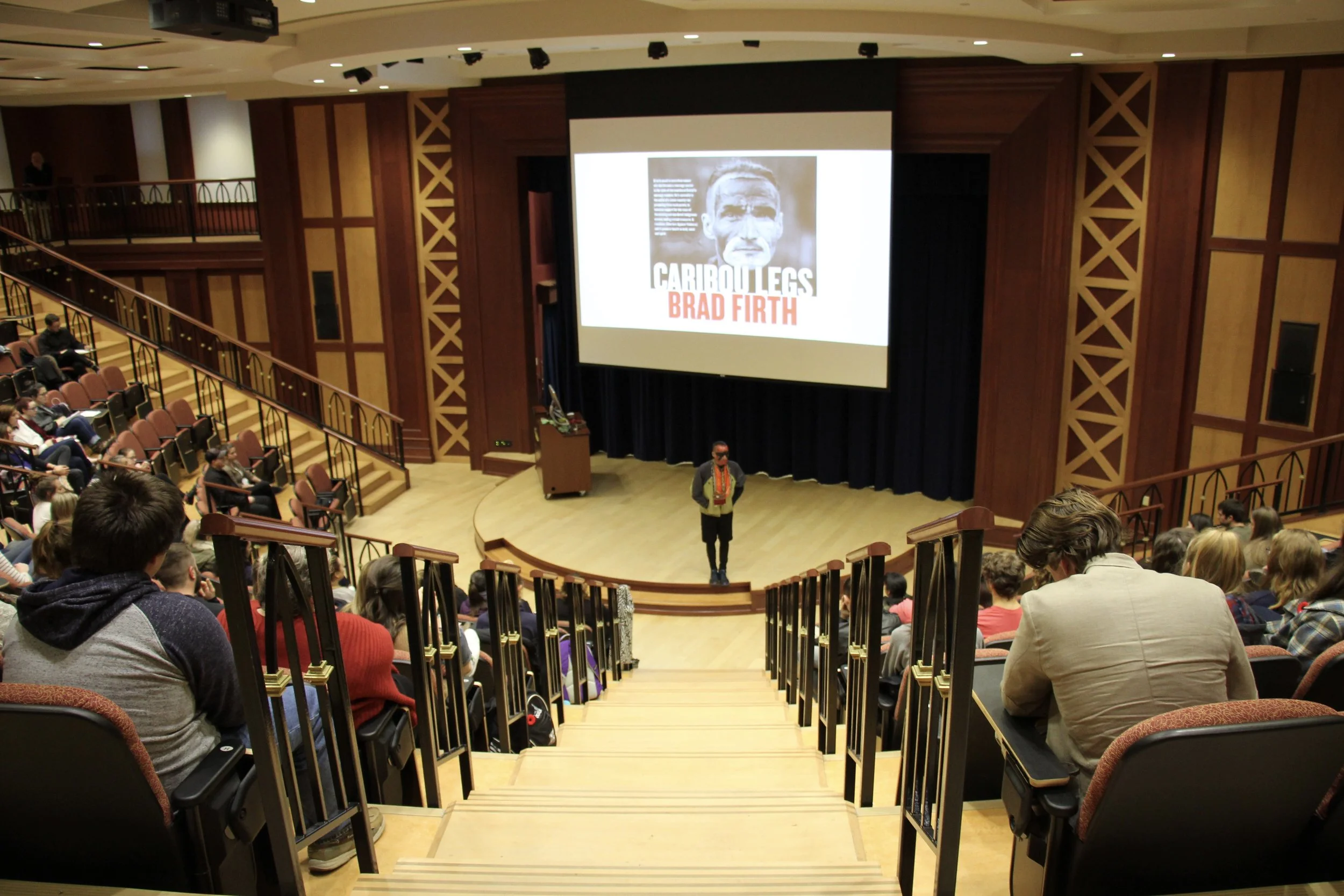  Brad Firth, aka Caribou Legs, presents at StFX on Nov 3. Caribou Legs is running across Canada to raise awareness about missing and murdered indigenous women. 