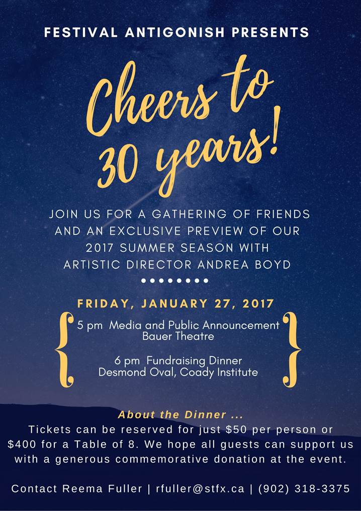 Festival Antigonish presents: Cheers to Thirty Years