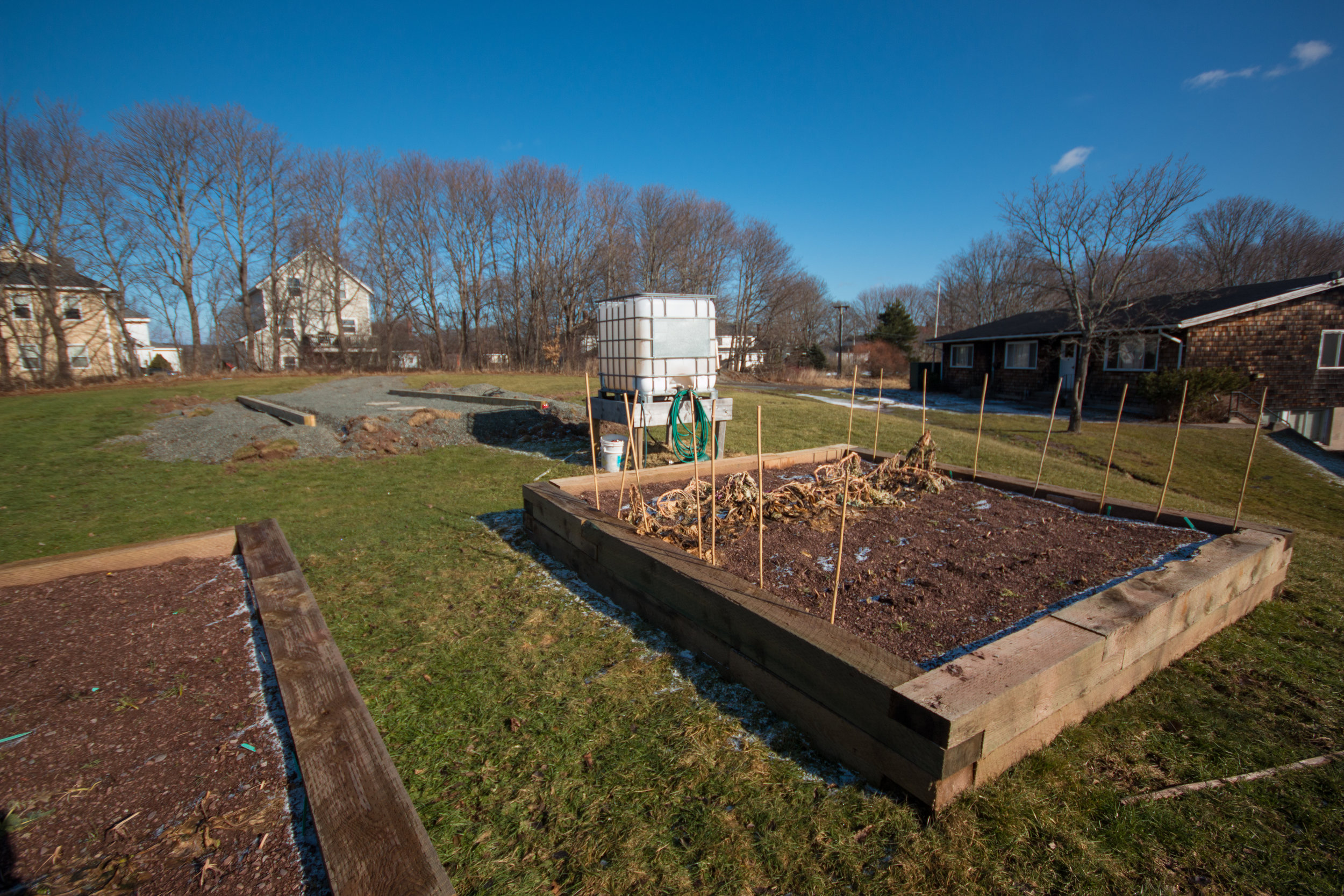  The Enactus and Student Food Resource Centre garden was relocated to the West Street property after being displaced by the expanded Lane Hall Parking lot.&nbsp; 