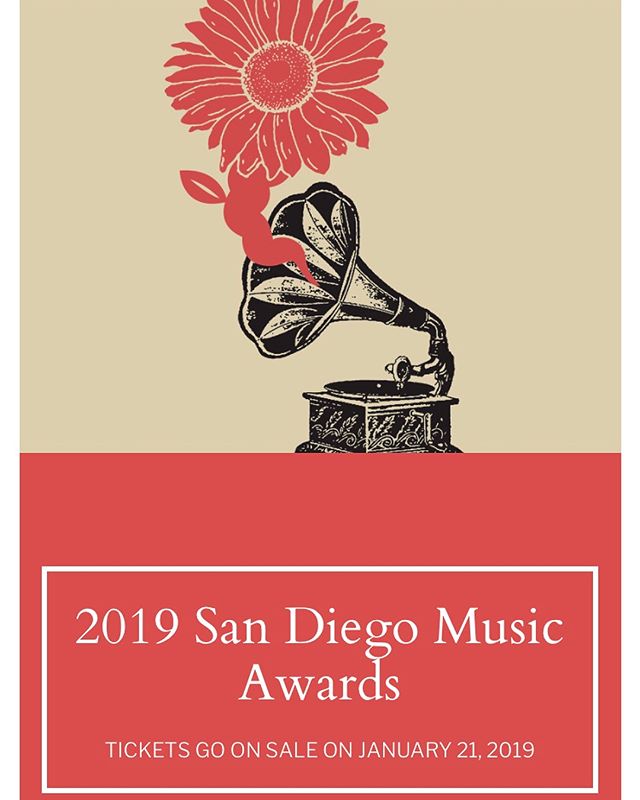 Wow, thanks for the nomination! Honored to be recognized and included in such an amazing group of local San Diego musicians. Party time. @sdmusicawards