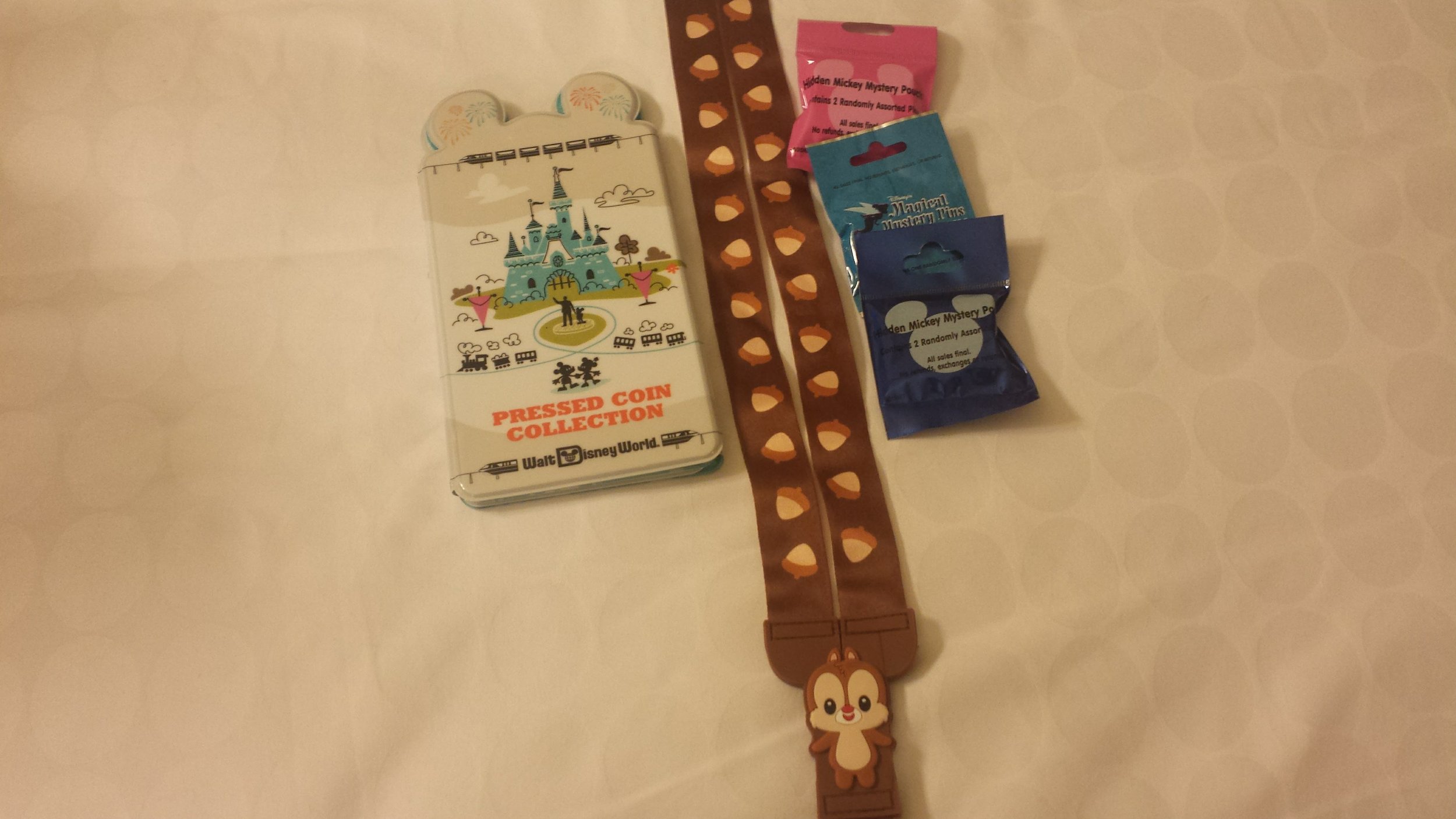 Loot from the day- including a new Animal Kingdom lanyard and my pressed penny folder!