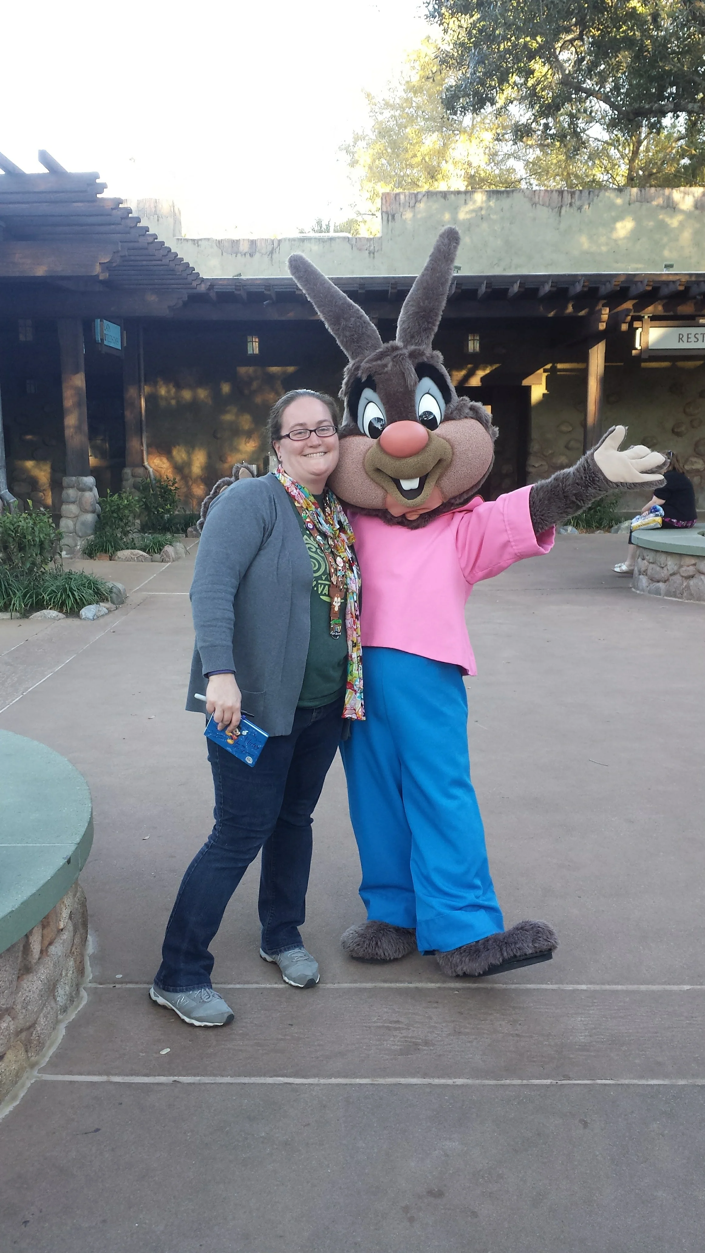 A photo of myself and Brer Rabbit, the star of Splash Mountain!