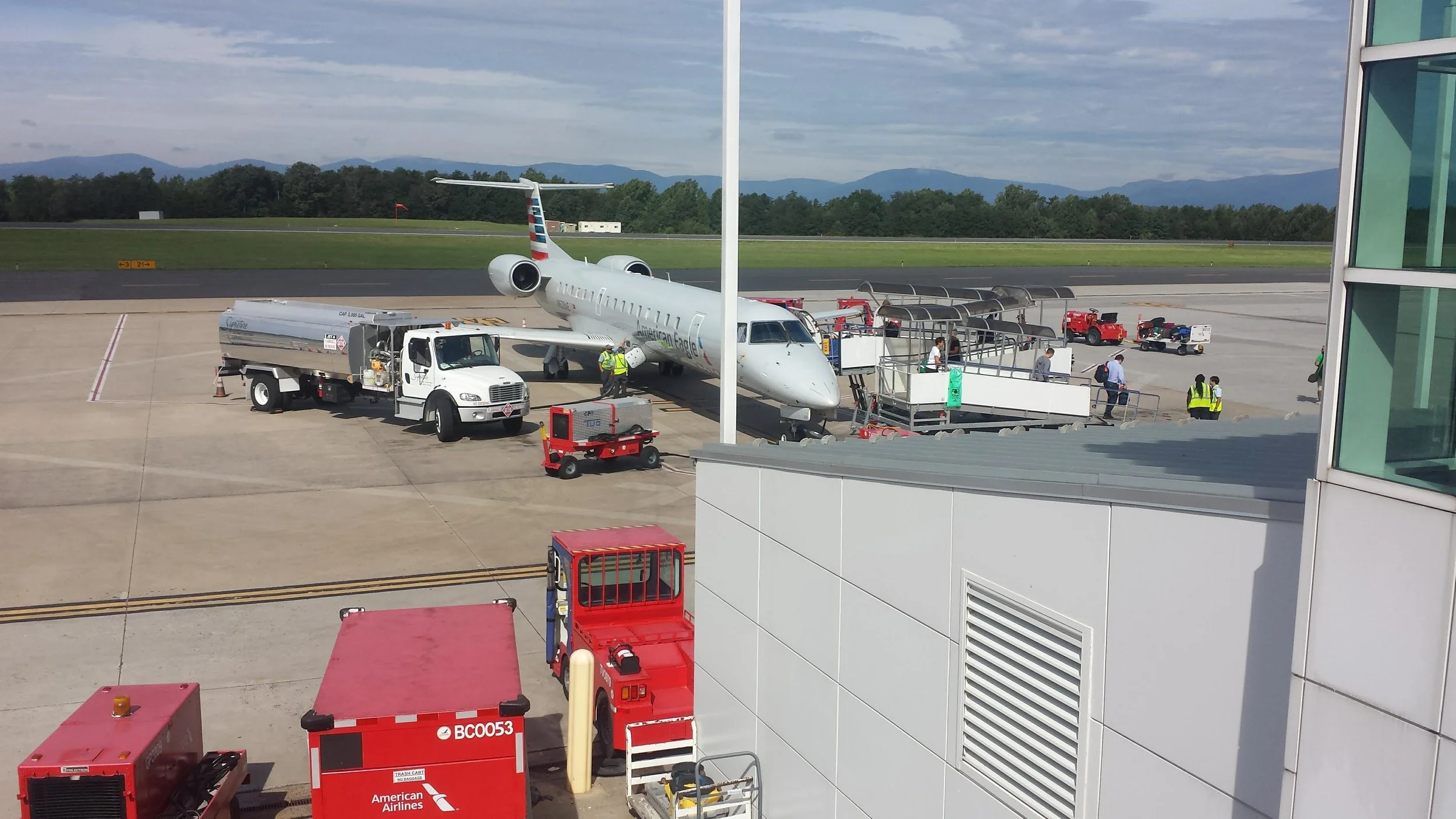 Looking at our plane.