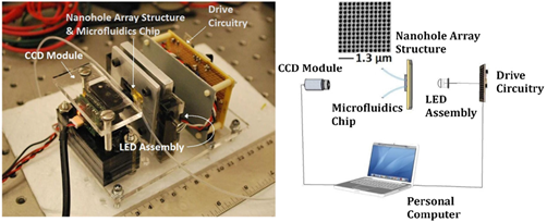 68. Integrated Nanohole Array Surface Plasmon Resonance Sensing Device Using a Dual-Wavelength Source