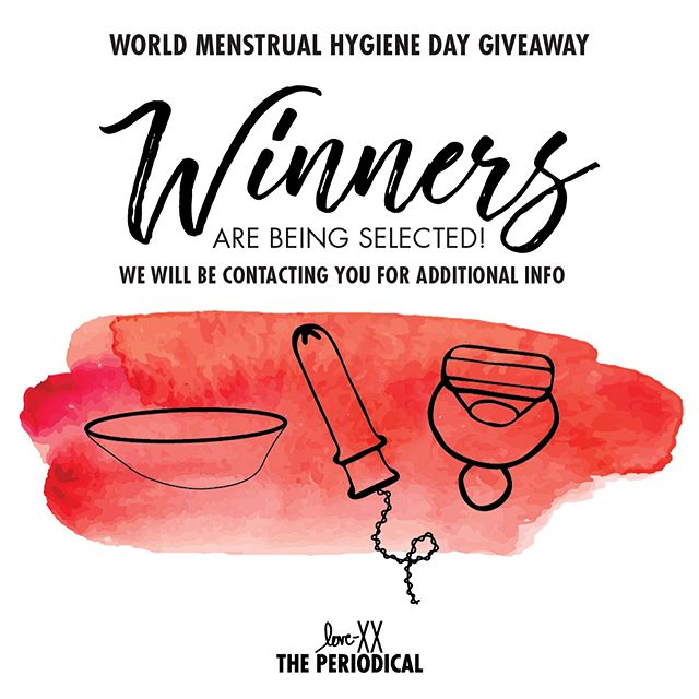 We are selecting the Giveaway Winners! We will contact you for more info! Thank you everyone for celebrating Menstrual Hygiene Day and for entering our Giveaway! -XX