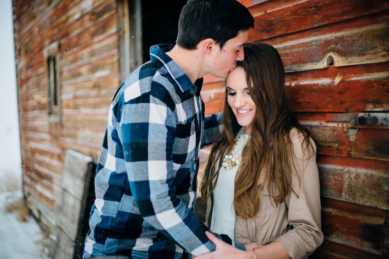 I drove my little Chevy Sonic to this snowy session and ended up getting stuck as I was leaving! I felt horrible as both Darbi and Tanner pushed my car out. But I'd say it was worth it for this perfect snow fall. 