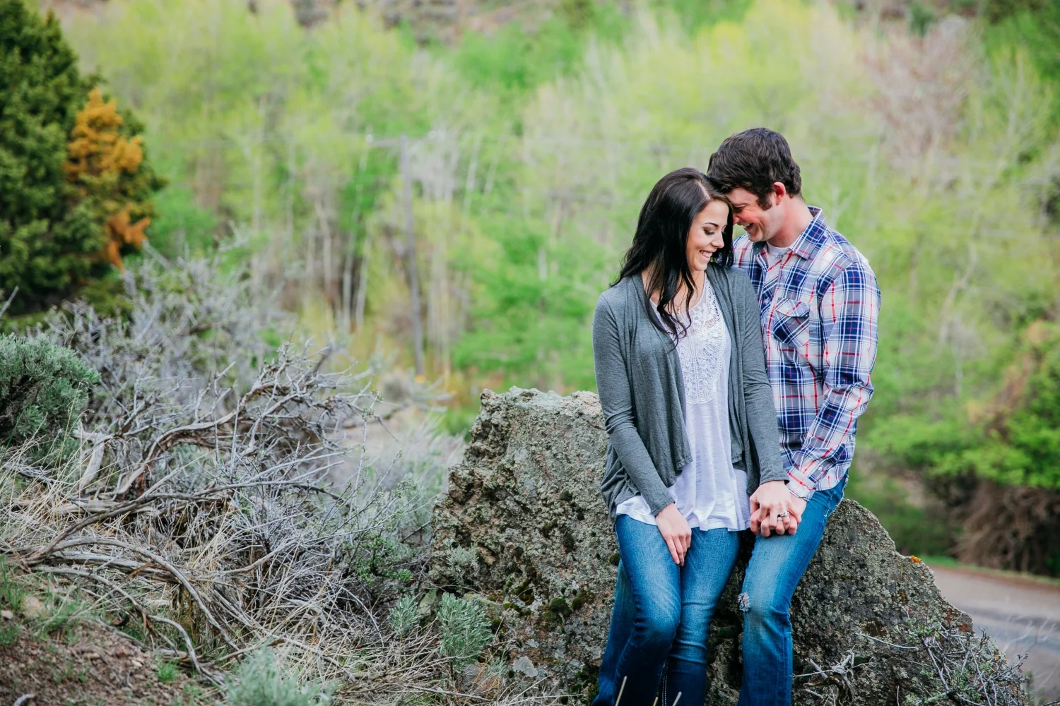 Carissa and Jacob were so trusting of my abilities. So when we climbed a mountain of loose dirt for one shot, they were all for it and over the moon for the results. View more of their engagement session HERE.