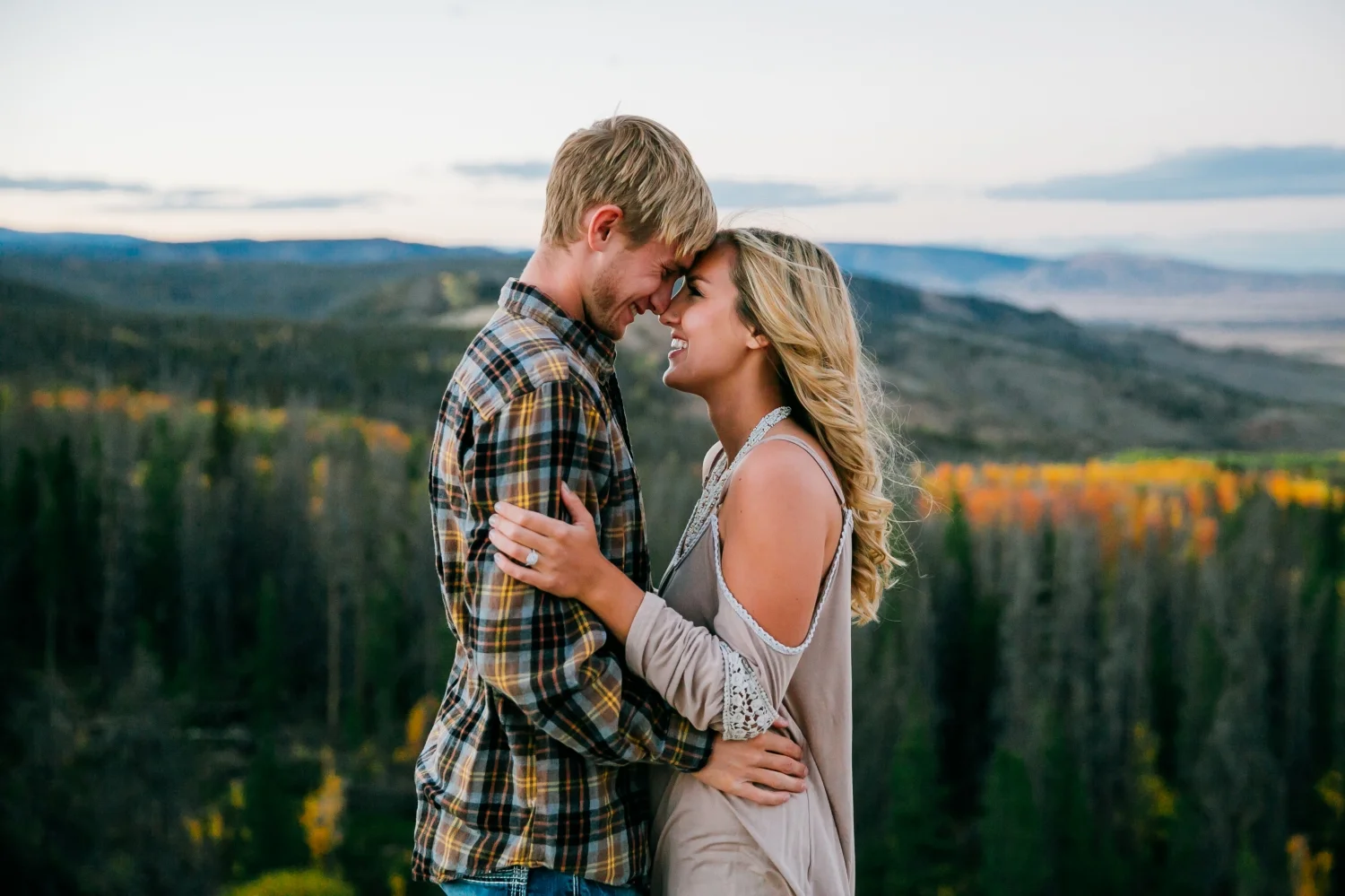Medicine Bow holds a special place in my heart and Drew and Hannah were all for it! This was the last few minutes of their session as the sun had already set. The clouds and colors were swoon worthy! View more of their engagement session HERE. 