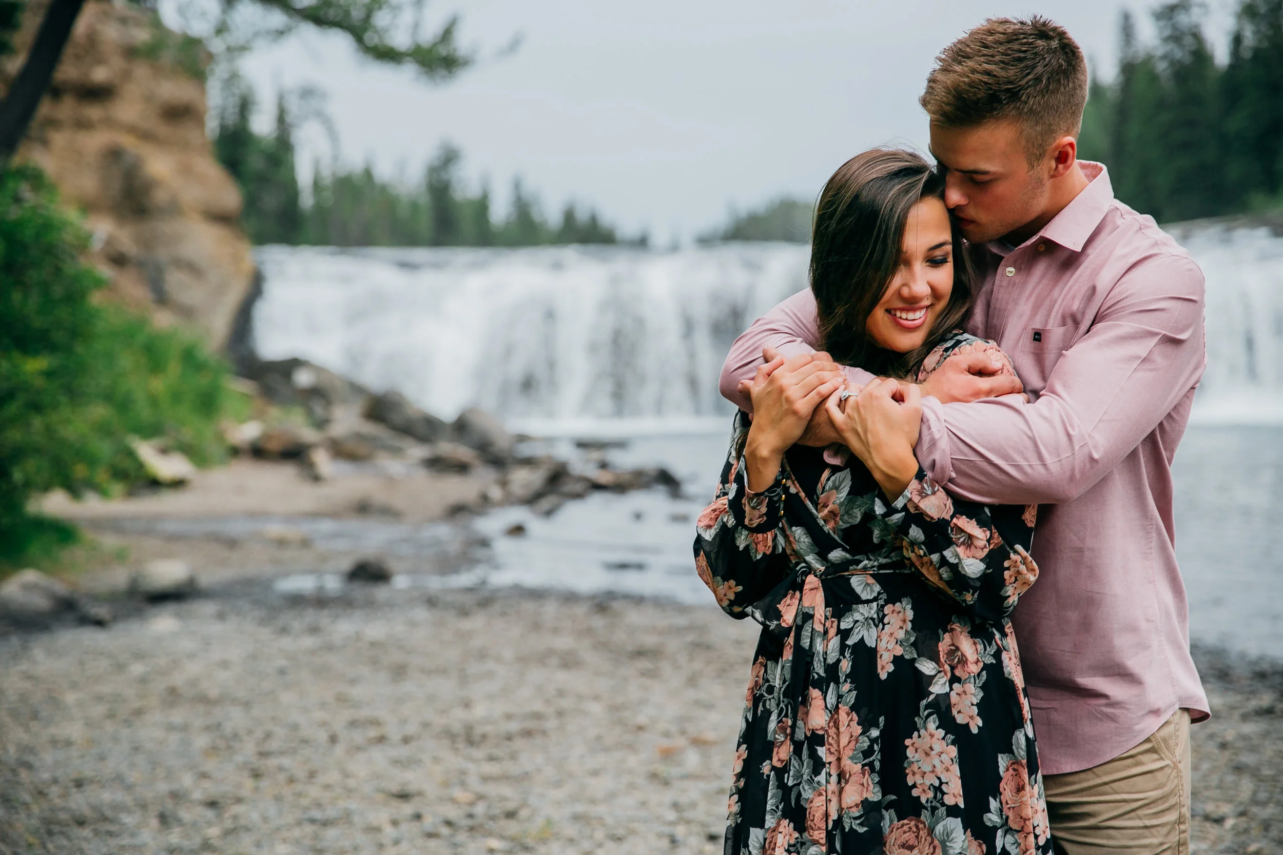 Kamlyn and Cole made my dreams come true with this waterfall engagement session! So many smiles and laughs it made that entire night a blast! View more of their waterfall engagements HERE.