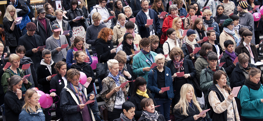 I want a president... A Collective Reading - Stockholm, 2010. Photo: Sissela Nordling Blanco
