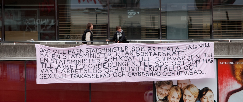 I want a president...(a collective reading), Stockholm, Sweden, 2010. P hoto: Nadia Mazzoni