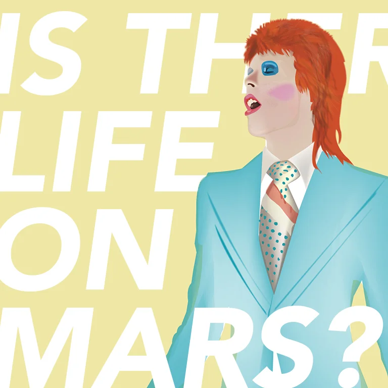 An illustration in honor of the great Bowie
