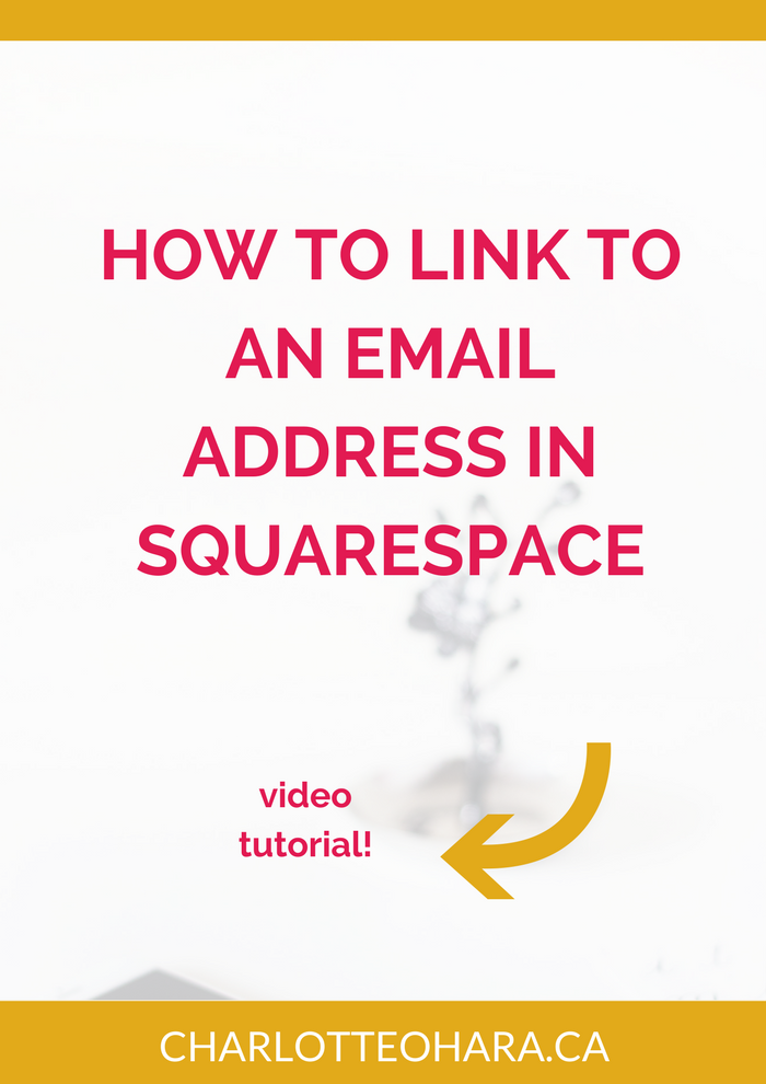 How to link to an email address in Squarespace - video tutorial