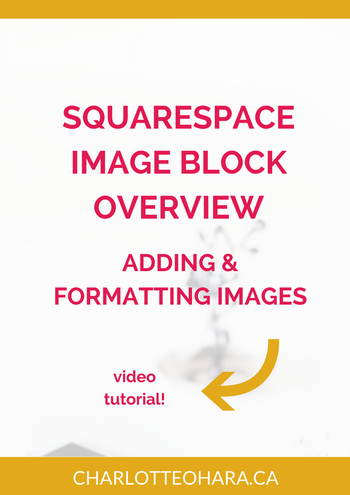 How to add and format images on a Squarespace website - video tutorial