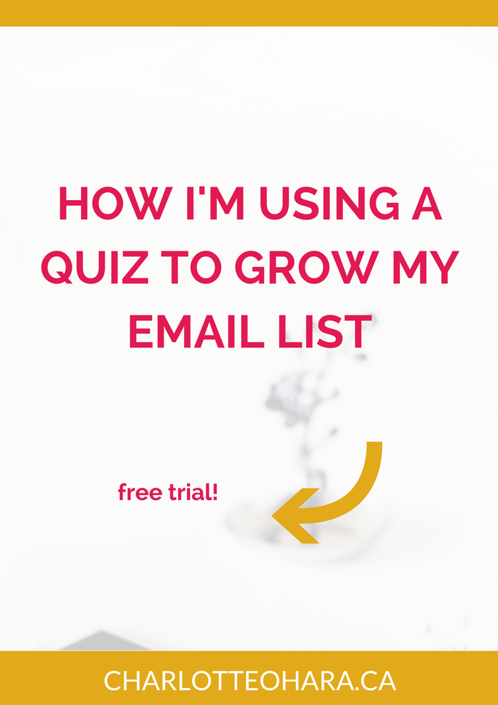 How I'm using a quiz to grow my email list