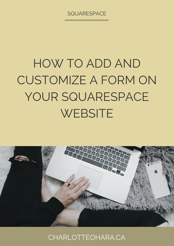 How to add and customize a form on a Squarespace website - video tutorial