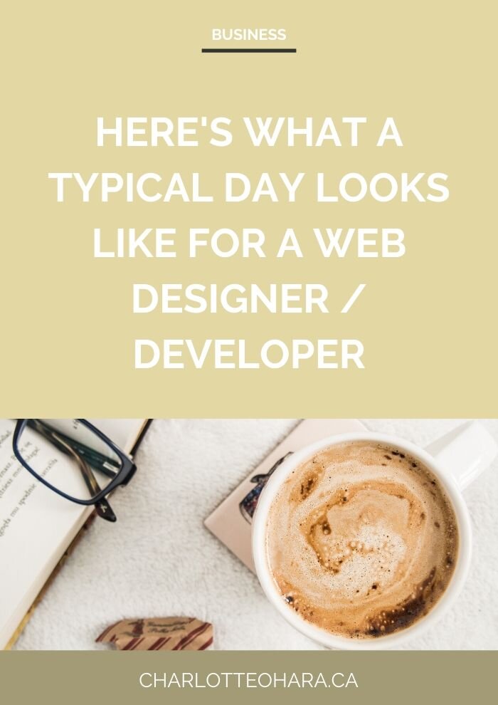 Here's what my typical day looks like as a web designer/developer