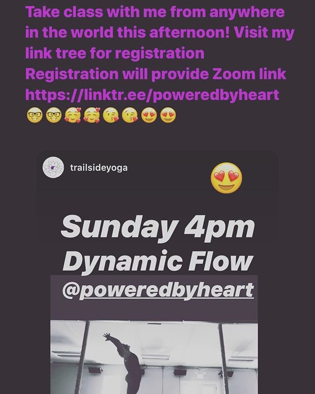#poweredbyheart #poweredbyheartyoga @trailsideyoga is now offering special pricing for online classes! Buy a one time drop in or a class pack for an amazing deal and support our studio, teachers, and amazing students trailsideyoga.com