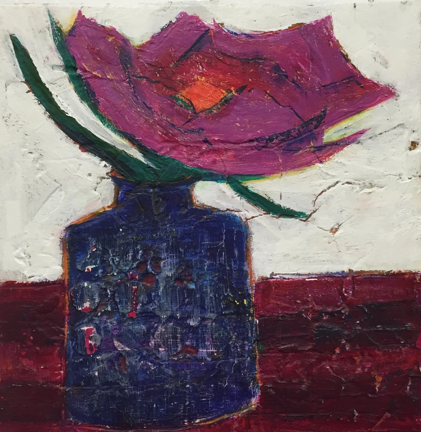 Pink Rose Blue Bottle - 2019
