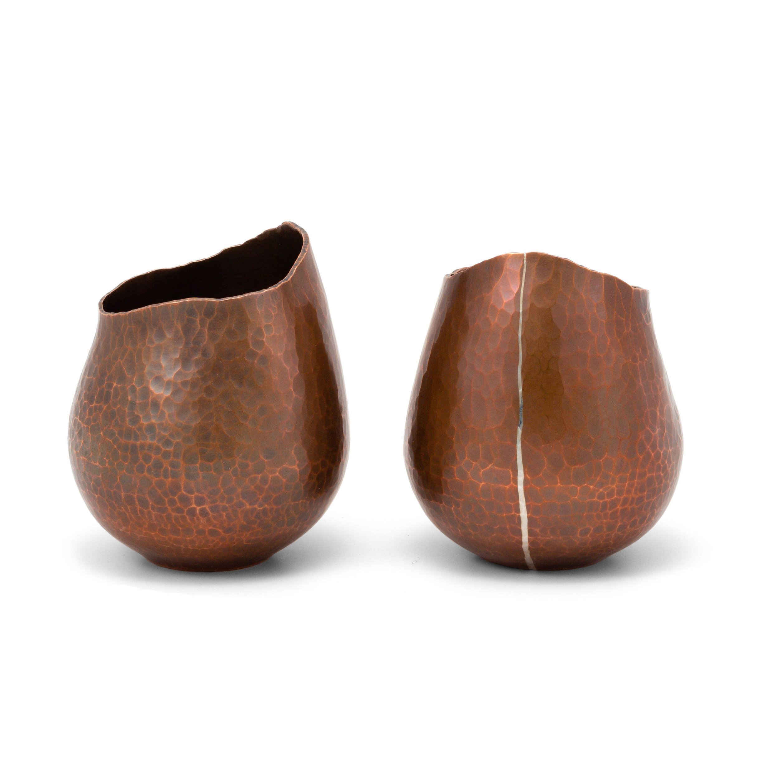 Copper Vessels with Fine Silver Line