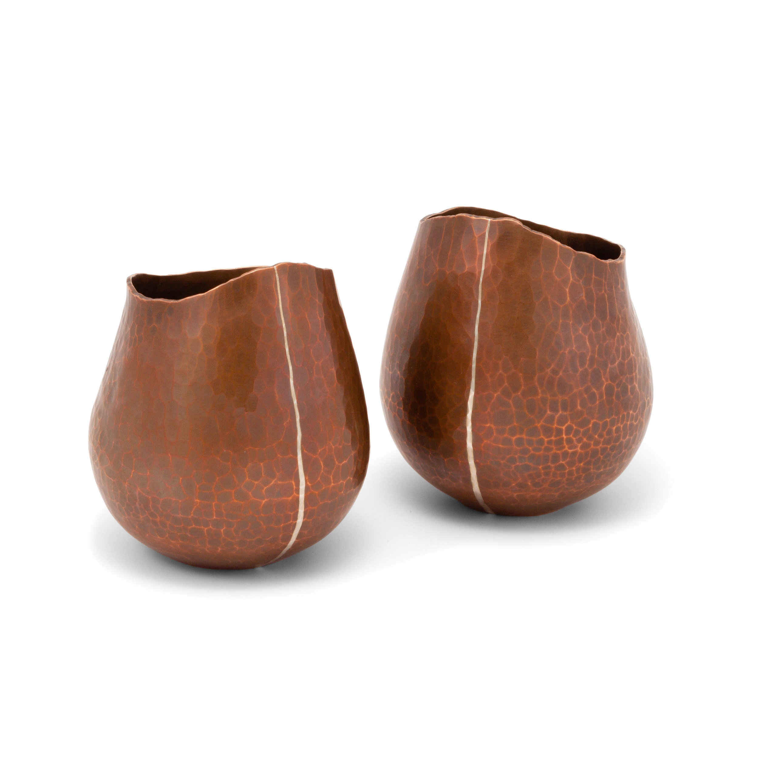 Copper Vessels with Fine Silver Line