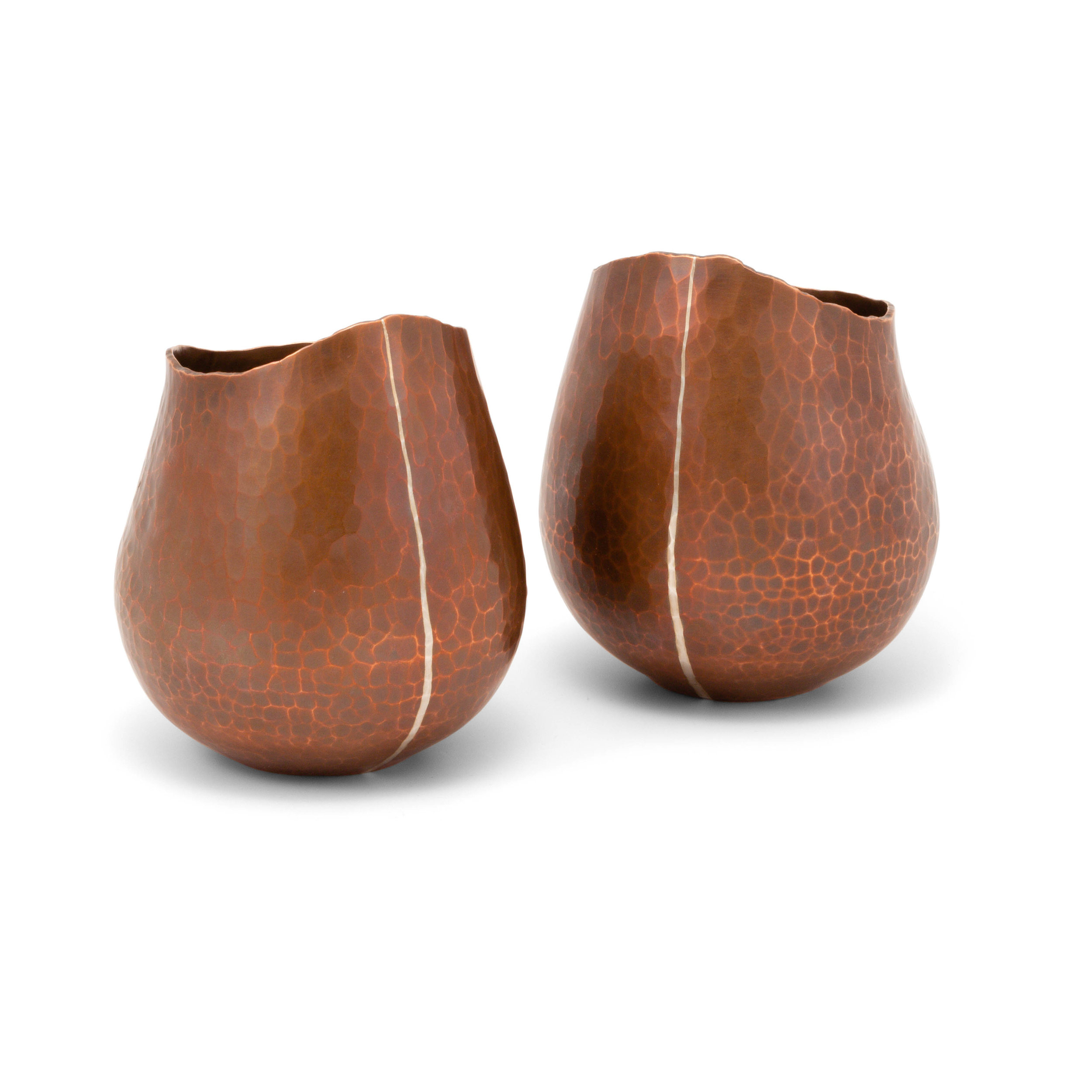 Copper Vessels with Fine Silver Inlay