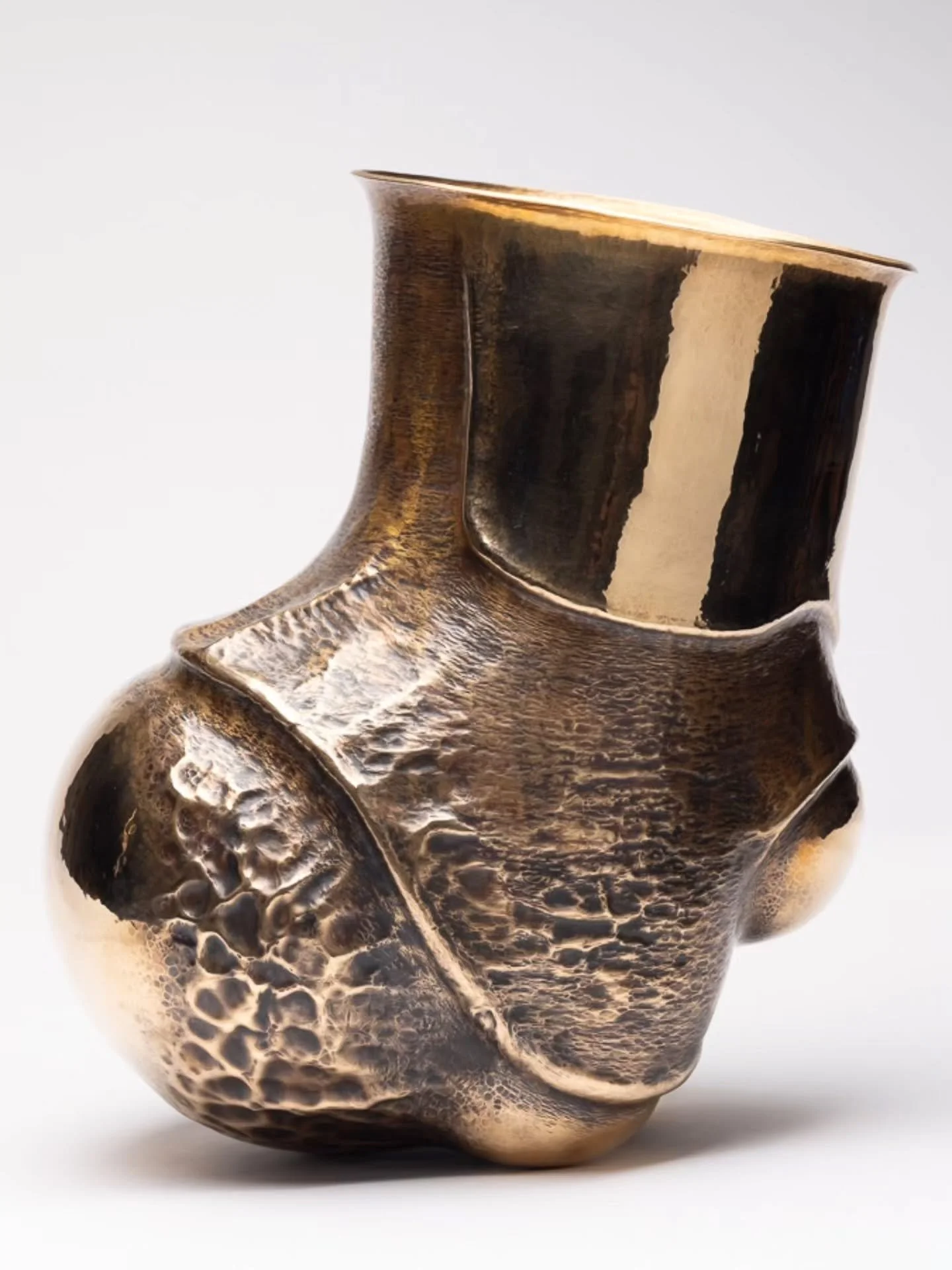 More pics of the recent piece with some details of the surface texture I&rsquo;m lovin right now. An in process image for scale of the piece and some shots of the equipment I utilized in raising the form.