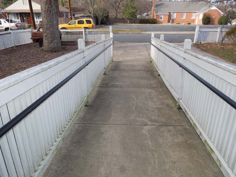  Handicapped ramp to street. 