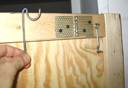 The hangers were bent by hand from heavy wire.