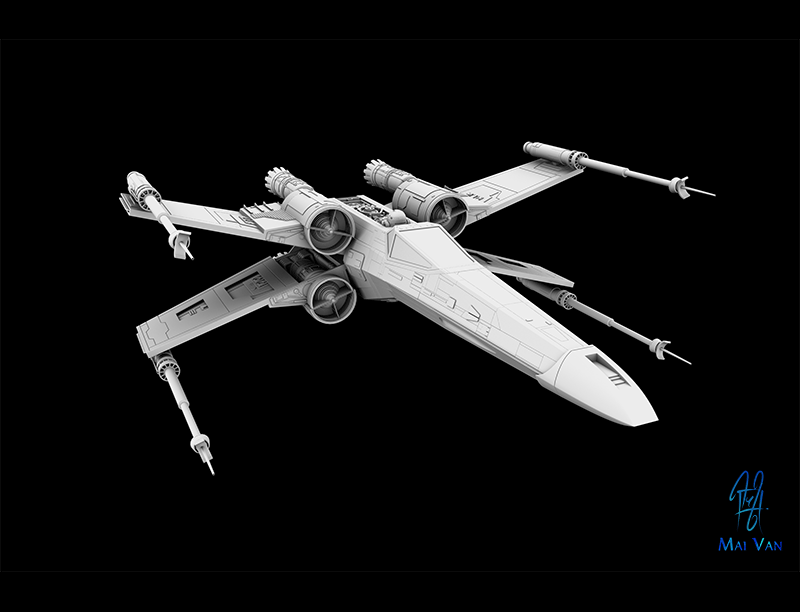 T-65 X-Wing My take on the T-65 X-Wing that I used in my ' Incoming ' illustration.