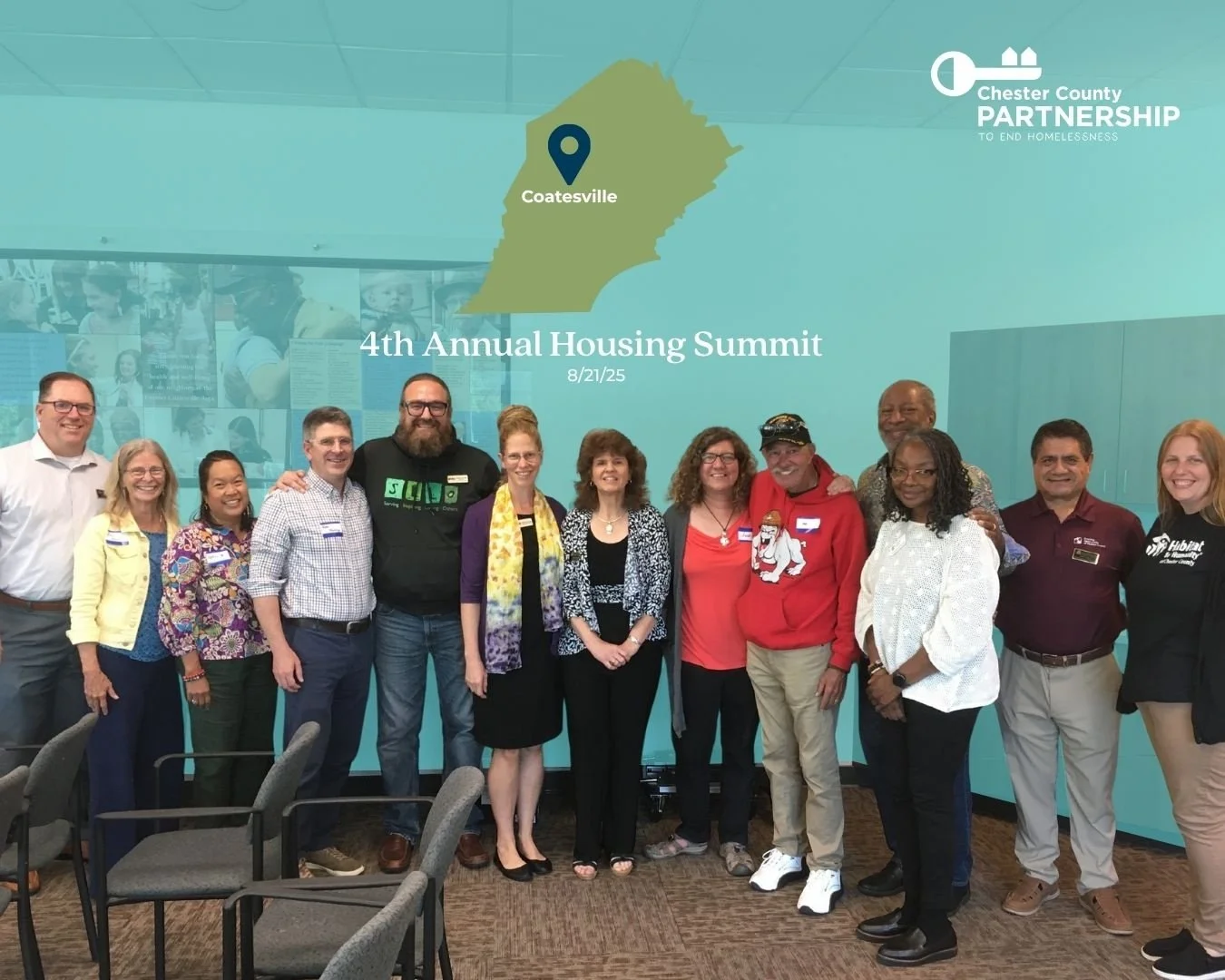 📣 Check out what the Partnership has been up to! 📣

📅 On August 21, 2025, the Chester County Commissioners and Allies for Housing hosted this year&rsquo;s Housing Summit in Coatesville, focusing on the vital role of faith-based organizations in ex