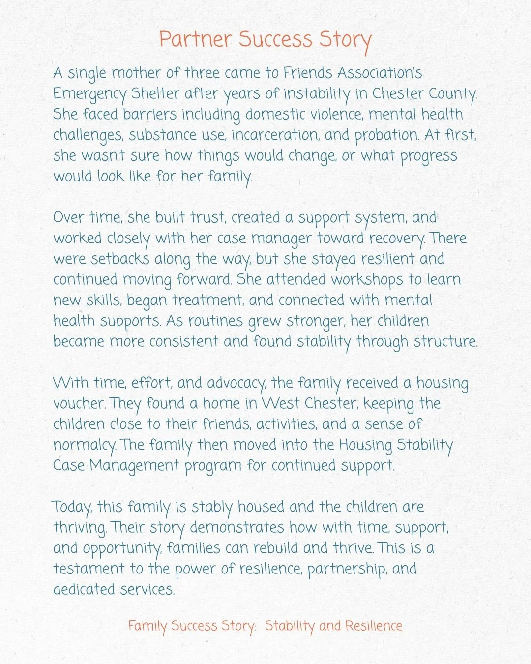 💖 Success Story: Stability and Resilience with Friends Association💖

💔 After years of instability and challenges, a single mother of three came to Friends Association&rsquo;s (@friends.cares) Emergency Shelter unsure how to rebuild.

🤝 With guida