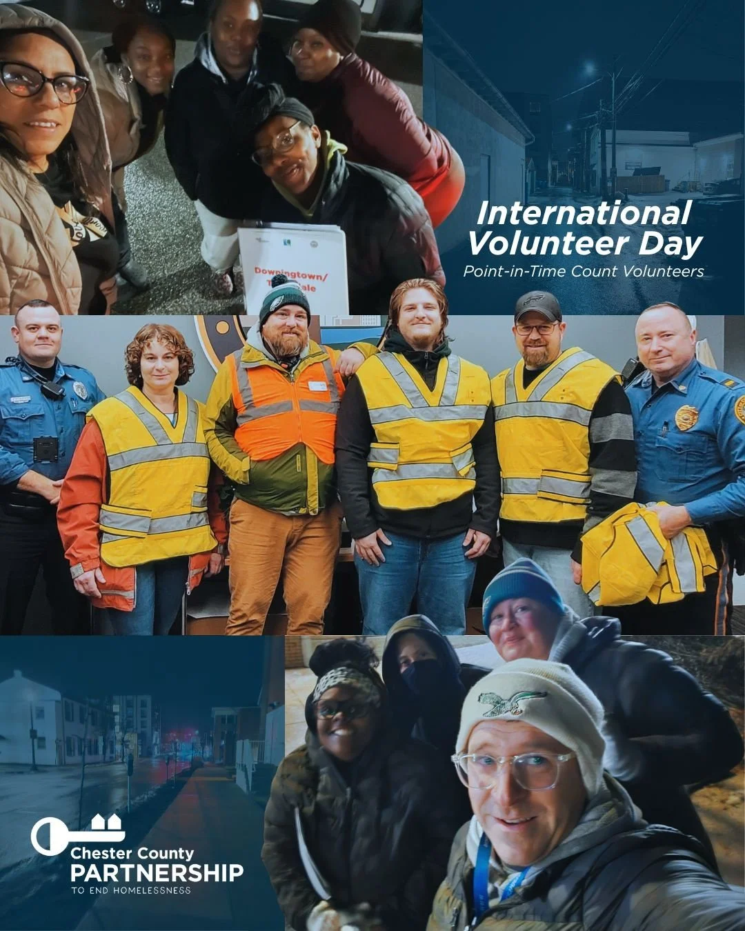 💙 Happy International Volunteer Day! 💙

🙌 Today we celebrate the incredible volunteers who make our work possible,  especially those who step up each year to support Chester County&rsquo;s Point-in-Time Count.

🌟 Thank you for helping us work tow