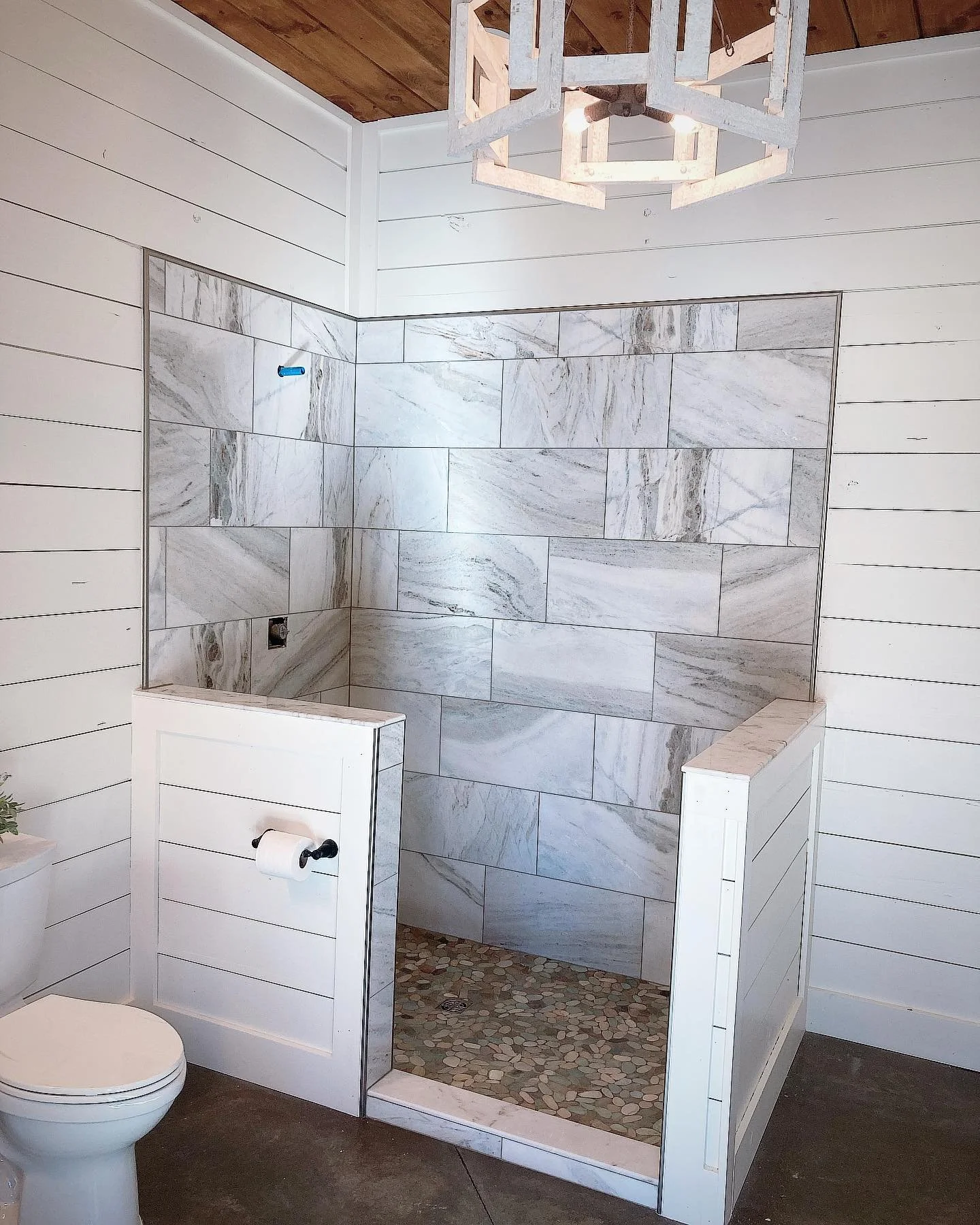 Pool house shower