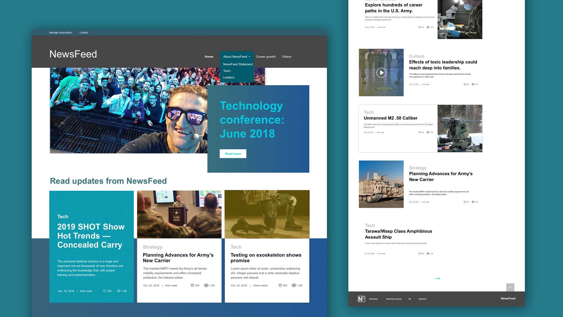 New platform homepage