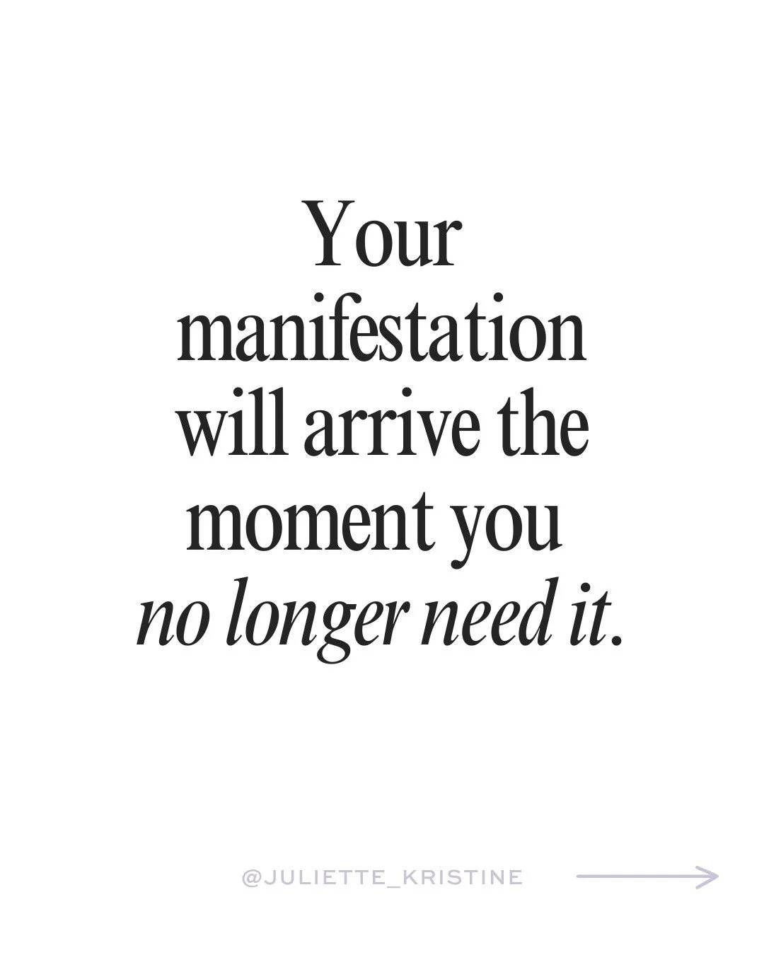 Attachment creates resistance. This is why your manifestation arrives the moment you no longer need it.⁠
⁠
This doesn&rsquo;t mean you stop desiring it.⁠
⁠
It means you release the attachment, the gripping energy that says, &ldquo;I need this. I can&