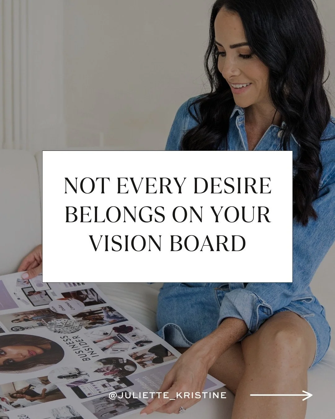 Not every desire belongs on your vision board.⁠
⁠
Yes, you can include a few ego-based desires&hellip; the car, the bag, the status symbol. They add sparkle and who doesn&rsquo;t want more luxury - this alone can upgrade your energy.⁠
⁠
But if your b